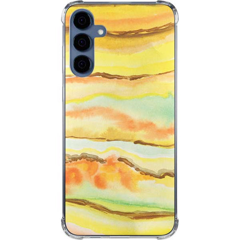 Tuscan Sun Watercolor Geode Galaxy S24 Clear Case